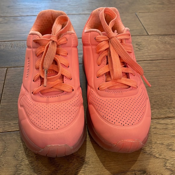 Skechers Kids' Uno Ice Sneaker - Coral - Size US 13 - Picture 2 of 16